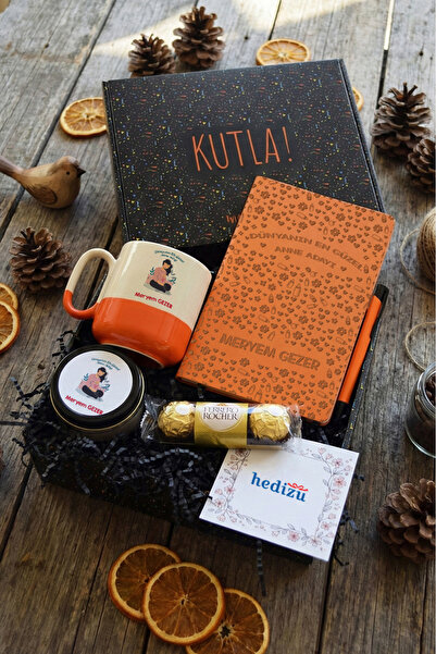 Hedizu Hamile Anne Adayı Hediye Kutusu Turuncu - S014 - Anneler Günü Hediyesi...