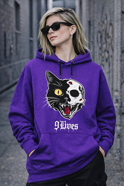 Infire clothing Unisex Oversize 100% Cotton Printed Hooded Sweatshirt