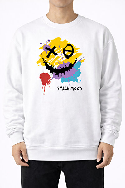 Infire clothing سويت شيرت مطبوع للجنسين قصة فضفاضة مصنوع من القطن بنسبة 100%