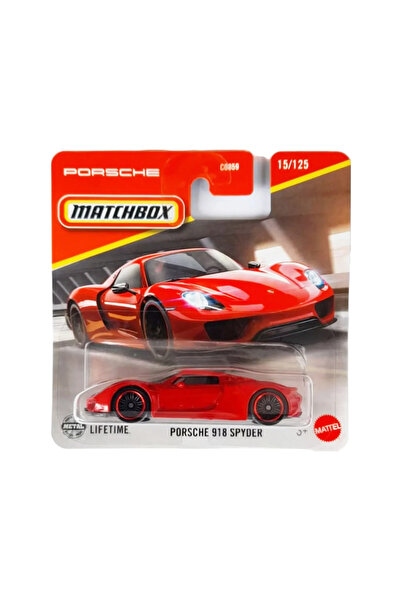 Matchbox Car, Porsche 918 Spyder, Red, Scale 1:64