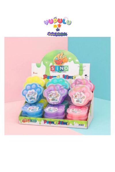 YUPULU Slime Sevimli Pati 3 Adet Hazır Slaym Oyunu 110 gr Hediye Paketi Karne...