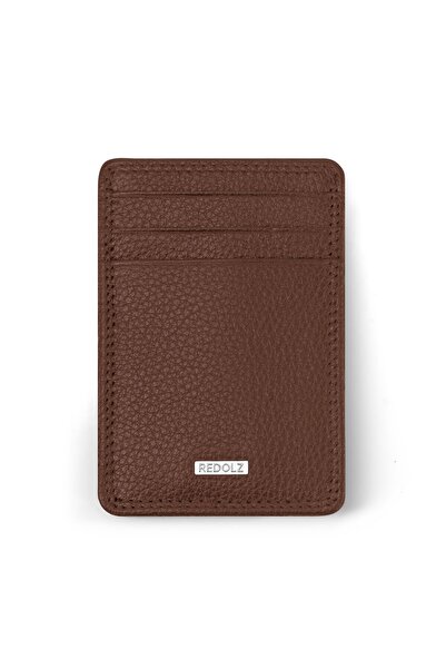 REDOLZ Leather Essentials Kreditkartenetui RFID Leder 7 cm mit Geldscheinklammer