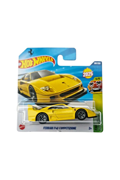 HOT WHEELS , Ferrari F40 Competizione, yellow, scale 1:64