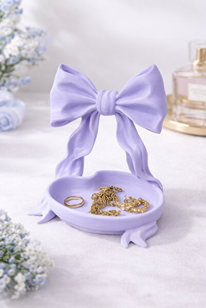 etmo 3d dizayn منظم المجوهرات مع فيونكة |   حامل للخواتم والقلائد |   منظم مج...