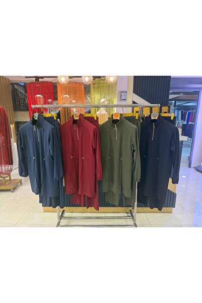 Wovi Women's Diving Fabric Half-Zipper Tracksuit Set