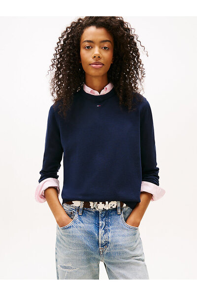 Tommy Hilfiger TJW Essential Bisiklet Yaka Kazak