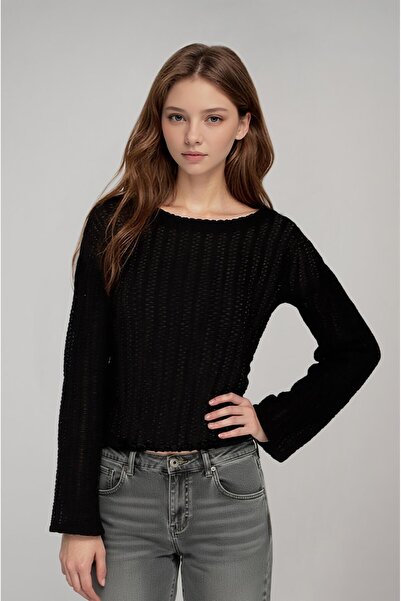 Klotho MAIA Women's Openwork Perforated Khaki Blouse