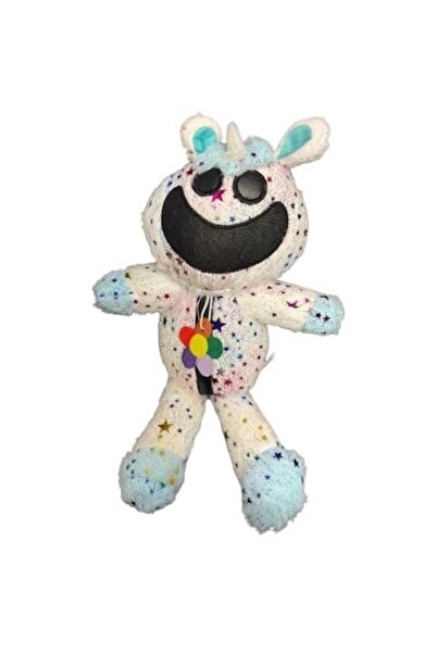 Smiling Craftty Corn, Păpușă de pluș pufoasă cu sclipici, Critters, 38 cm, albă
