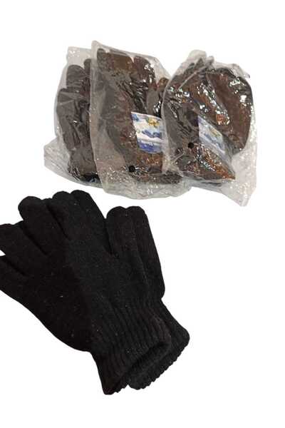nat Four-piece set of strong winter wool gloves, medium size, suitable for ch...