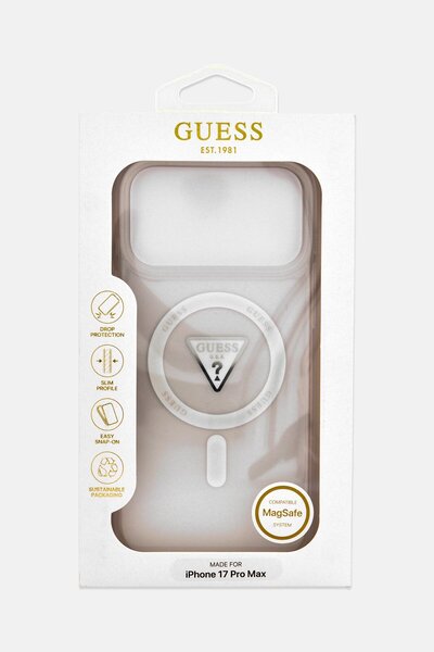 Guess جراب هاتف آيفون 17 برو ماكس ماج سيف آي إم إل متدرج الألوان، شفاف