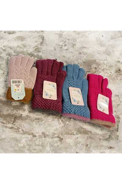 nat Girls' gloves in distinctive colors, made of soft, strong wool, high qual...