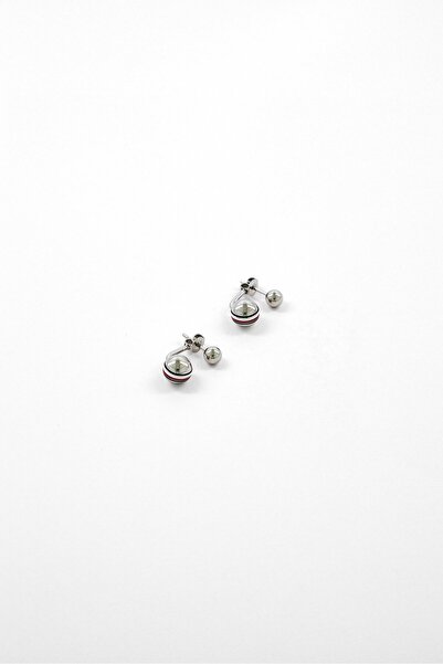 Tommy Hilfiger أقراط نسائية أنيقة من الفولاذ المقاوم للصدأ، فضية اللون