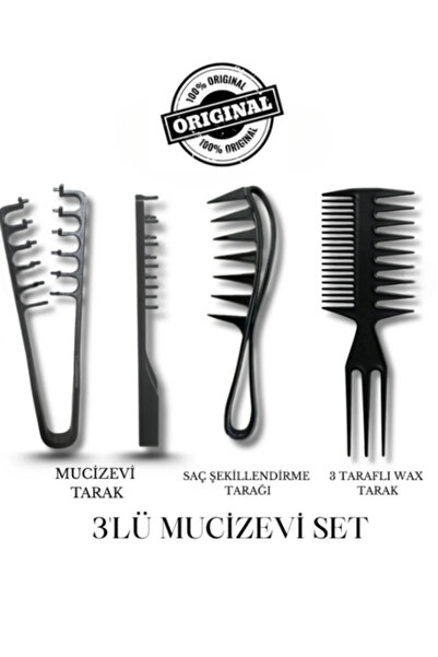 Acarlar Ticaret Orjinal Mucizevi Tarak ve Şekillendirme 3'Lü Set