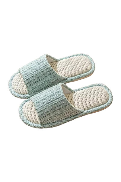AioTio Comfortable Linen House Slippers for Men and Women Breathable Noiseles...