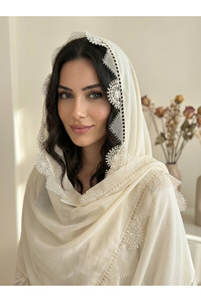 GNN Gönen El İşçiliği İğne Oyalı Mevlüt Örtüsü - Dağ Ve Halka Motifi Namaz Ba...