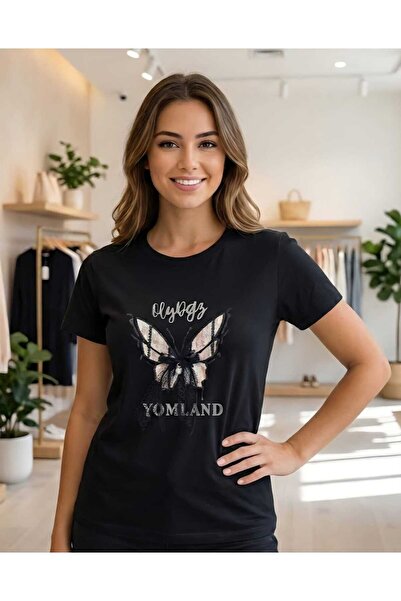 ihaoo Women's T-shirt with Butterfly print