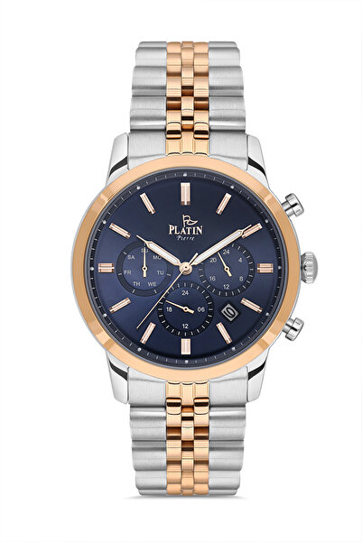 Platin Pierre Hds-Pl-1218Ga-E3 Steel Cord Functions Active Men's Wristwatch