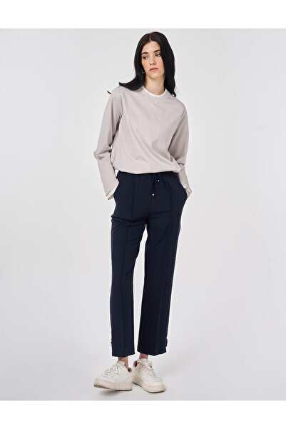 KYR Çima Stitched Relaxed Fit Trousers Dark Navy Blue