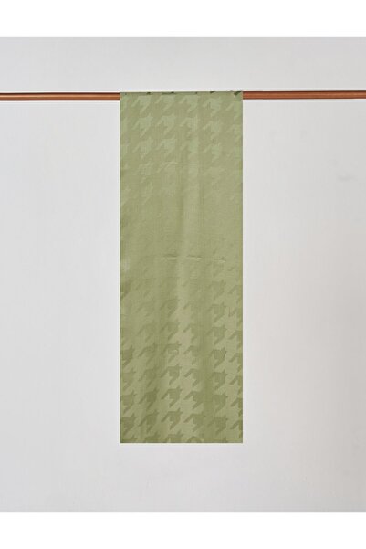 Kayra Σάλι ζακάρ με σχέδιο πόδια χήνας, πράσινο του νερού