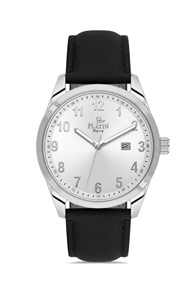 Platin Pierre Hds-Pl-1219Gb-J1 Leather Cord Calendar Men's Wristwatch