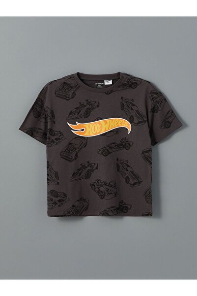 LC Waikiki Lcw Kids Anthracite Hot Wheels Printed Boys' T-Shirt