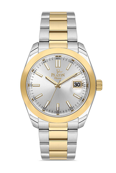 Platin Pierre Hds-Pl-1200Ga-D1 Steel Cord Calendar Men's Wristwatch