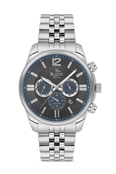 Platin Pierre Hds-Pl-1210Ga-A19 Jubile Steel Cord Functions Active Men's Wris...