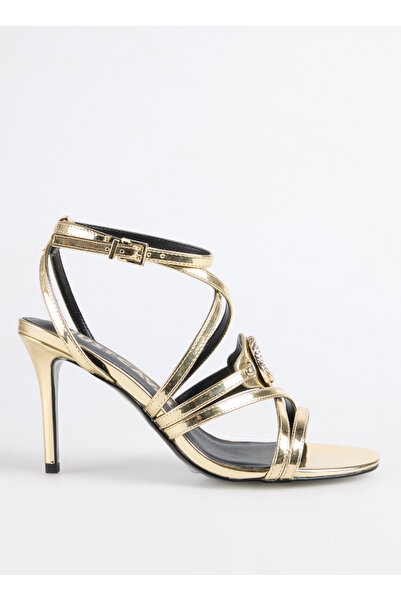 Just Cavalli Altın Kadın Topuklu Sandalet