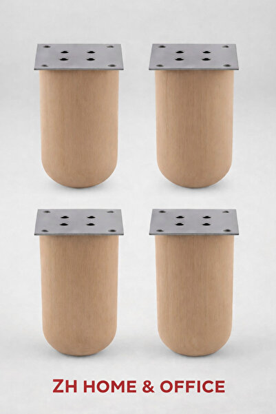 ZH HOME & OFFİCE Bohem Ahşap Ayak 10 cm Silindir Koltuk Çekyat Kanepe Baza Ay...