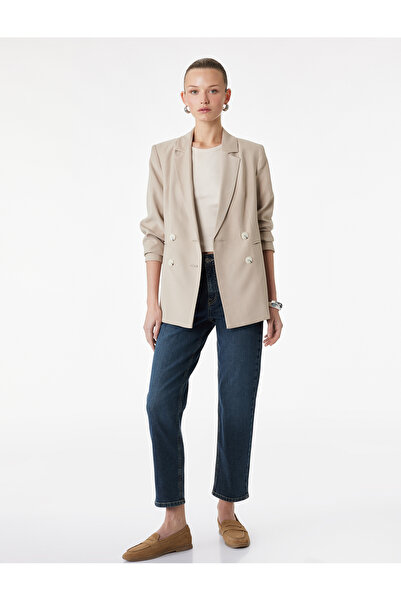 Koton straight fit Pantaloni de blugi albaștri pentru femei 6SAL40060MD