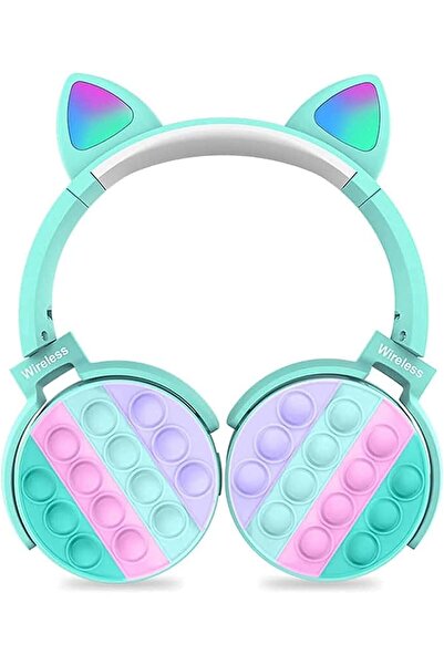 PADOM Wireless Bluetooth On-Ear Headphone with Pop Bubbles, LED Lights, Silic...