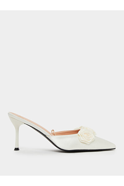 Styli Women White Floral Detail Mules