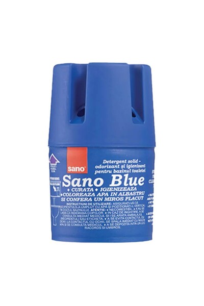 Sano Set 3 x Odorizant Solid pentru Rezervorul Toaletei Sano, Albastru, 150 g