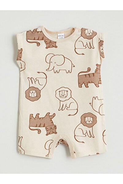 LC Waikiki Lcw Baby Animal Printed Baby Boy Jumpsuit