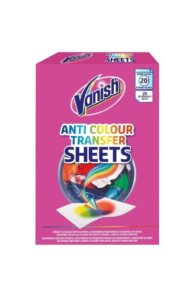 Vanish Set of 3 x 20 Anti-Color Transfer Wipes