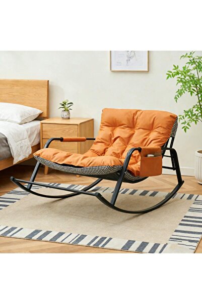 Mtanvxay كرسي هزاز عصري مبطن بتصميم مزدوج للاستخدام الخارجي مع مساند للذراعين...