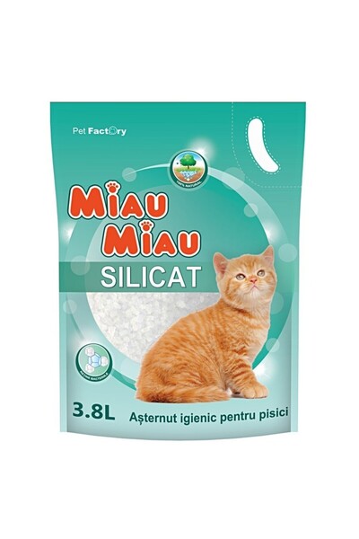 MIAU MIAU Set of 2 x Silicatic Cat Litter 3.8 l Meow-Meow