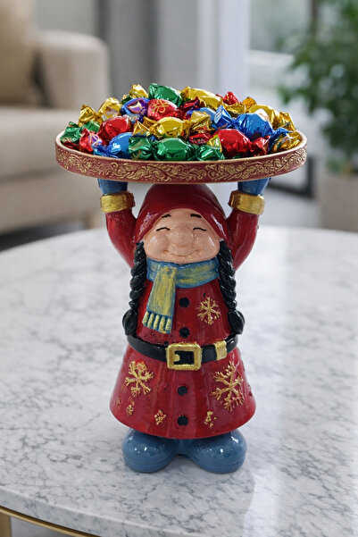 Home 🎄 Dekoratif Şans Cücesi Figürlü Çok Amaçlı Sunum & Düzenleyici Tabak,ka...