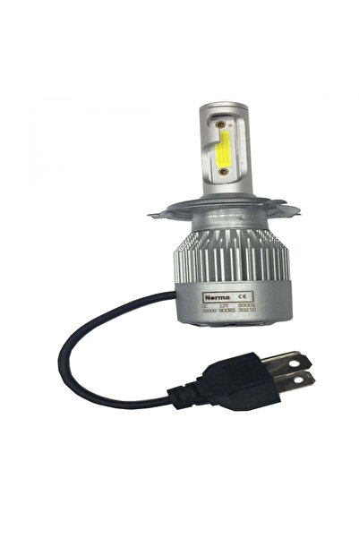 Hsb Motosiklet H4 Fanlı Power Led 12V 100/100W Beyaz Işık Zenon Ampul 1 Adet