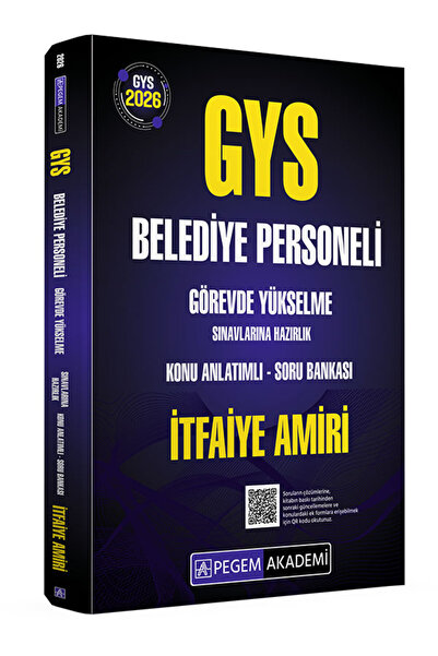 Pegem Akademi Yayıncılık 2026 GYS Belediye Personeli Görevde Yükselme Sınavla...