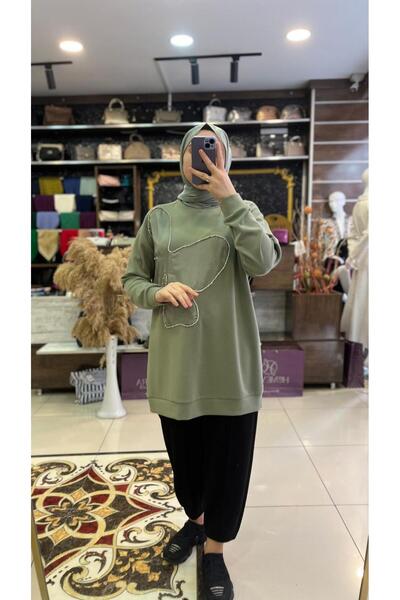 HUMEYRA Stone-Embellished Sweatshirt with Butterfly Detail