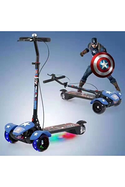 L-Sun Trotinetă pliabilă cu suspensie, muzică și lumini albastre