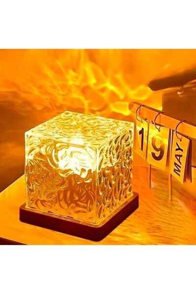 Arabest USB Rechargeable Crystal Cube LED Night Light with Touch Control, Dec...