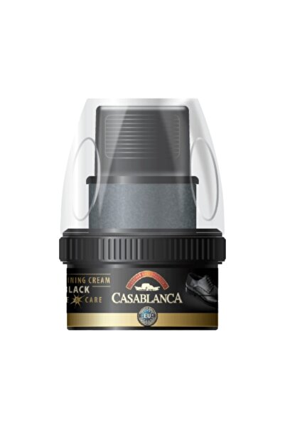 CASABLANCA Set 2 x 6 Crema pentru Pantofi cu Burete, Negru, 50 ml,