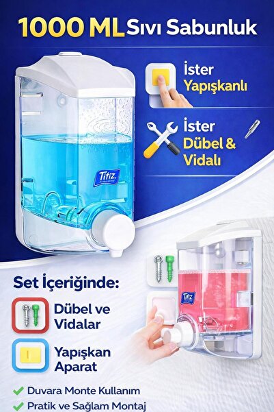 VENON ❤️ Dozator tečnog sapuna 1000 ML 🧼 Dozator šampona zidni prozirni za k...