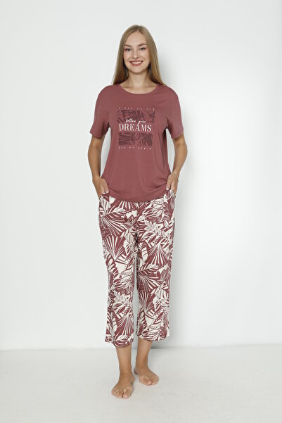 Cotpark Γυναικείο σετ πιτζάμες με σχέδια από βαμβάκι Modal 14603