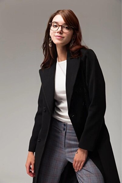 Toridas Kuşaklı Kadın Kaşmir Kaşe Kaban