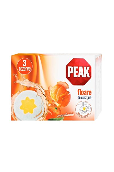 Peak WC Set of 5 x 3 Refills Cleaning Flower, Mandarin, 45 g