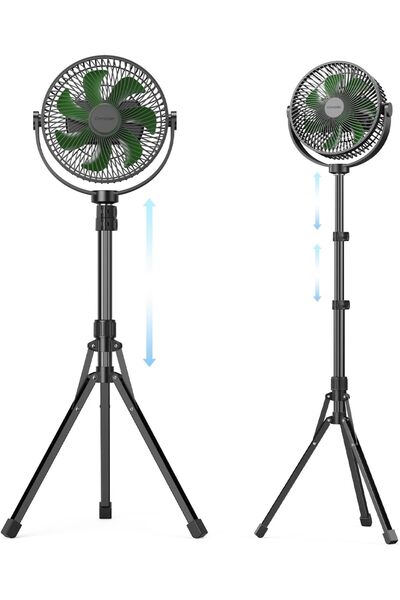 Generic 10000 mAh Pedestal Fan with Adjustable Height and 4 Speeds