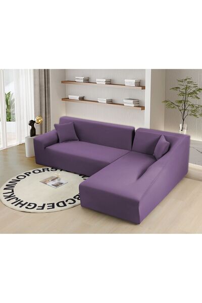 ANATOLIATEKSTILE Elastic Corner Sofa Cover M+L, L(180*230)+M(145*200) with el...